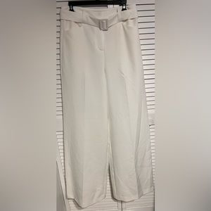 NWT- Womans White Wide Leg Dress Pants Size 10 Tall